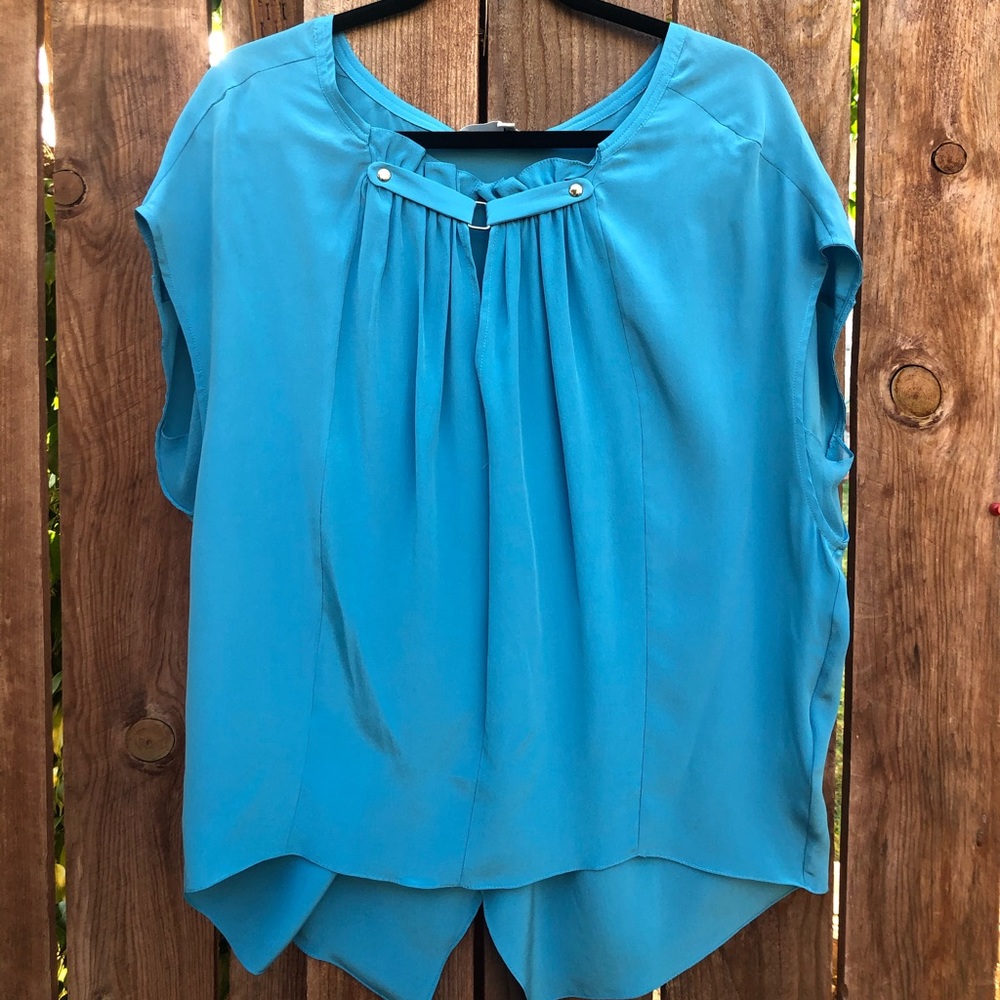 Tracy Reese blue blouse